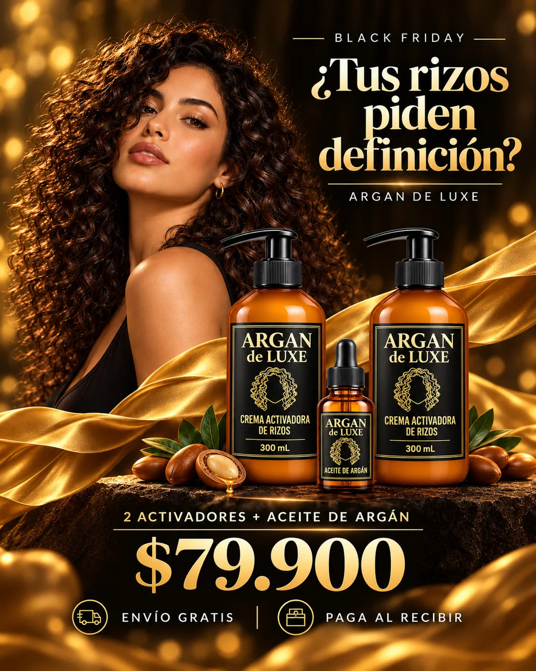 Black Friday: dos activadores Argan de Luxe más un aceite de argán por $79.900, envío gratis y pago al recibir